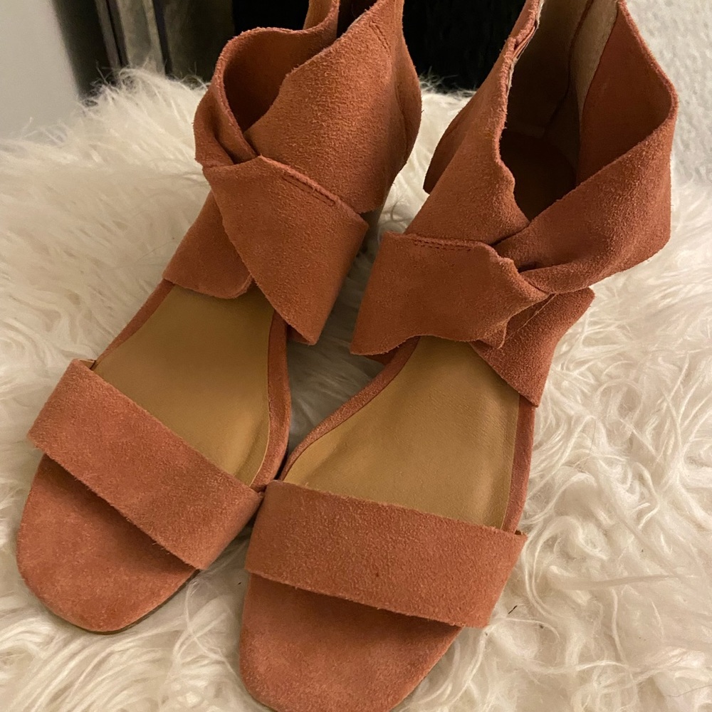 Lucky Brand Soft Rose, Suede Wedges